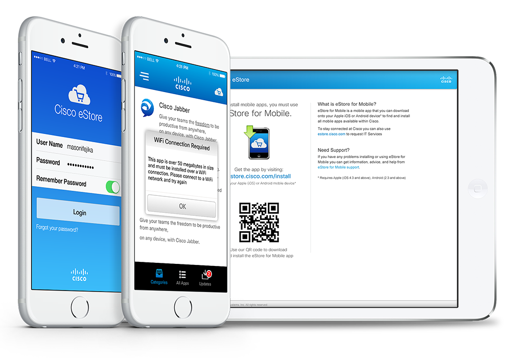Cisco eStore App Store for iOS and Android
